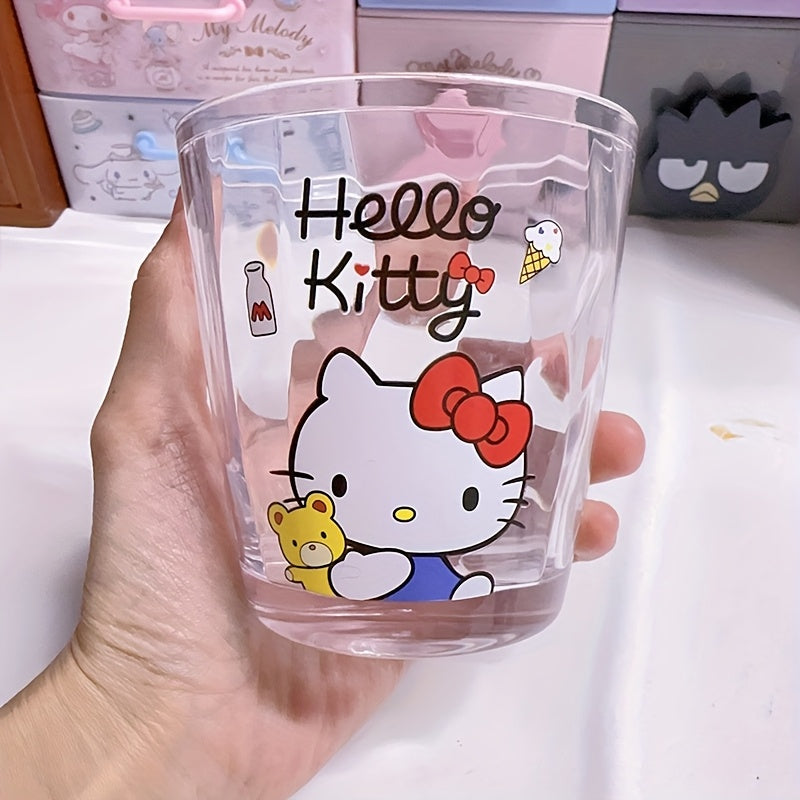 1pc Sanrio for hello kitty Acrylic Tumbler - Cute Cartoon Design with Pink Bow & Floral Pattern, Thick Plastic Drink Cup for Hot & Cold Beverages, Perfect for Christmas Gifts, Holiday Decor, and Everyday Use, Holiday Beverage