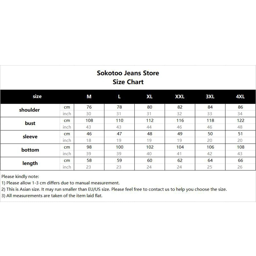 Sokotoo Men's zippers black biker jean jacket Streetwear thick denim slim coat with belt High quality