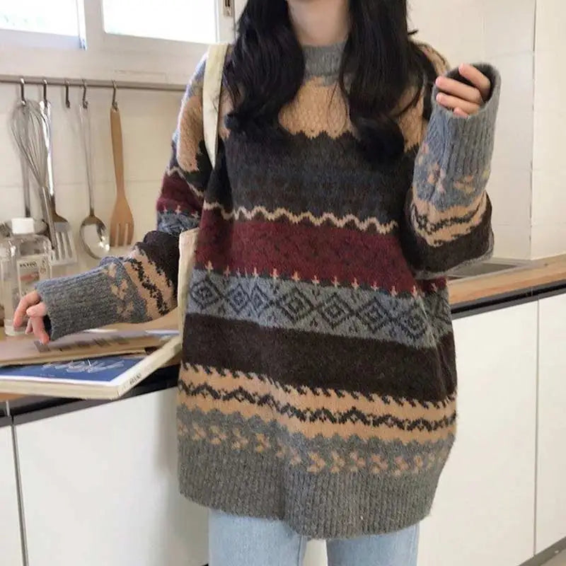 Vintage Sweaters Women Pullover Winter