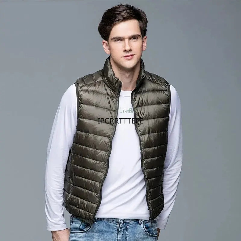 New Men Spring Autumn Down Vest Jackets