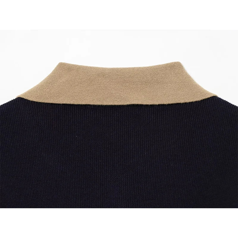 Women's Pullover Sweater Autumn 2025 New Fashion Slim Polo neck Knitted Warm Women's Pullover Tops Chic Youth Elegant Sweater