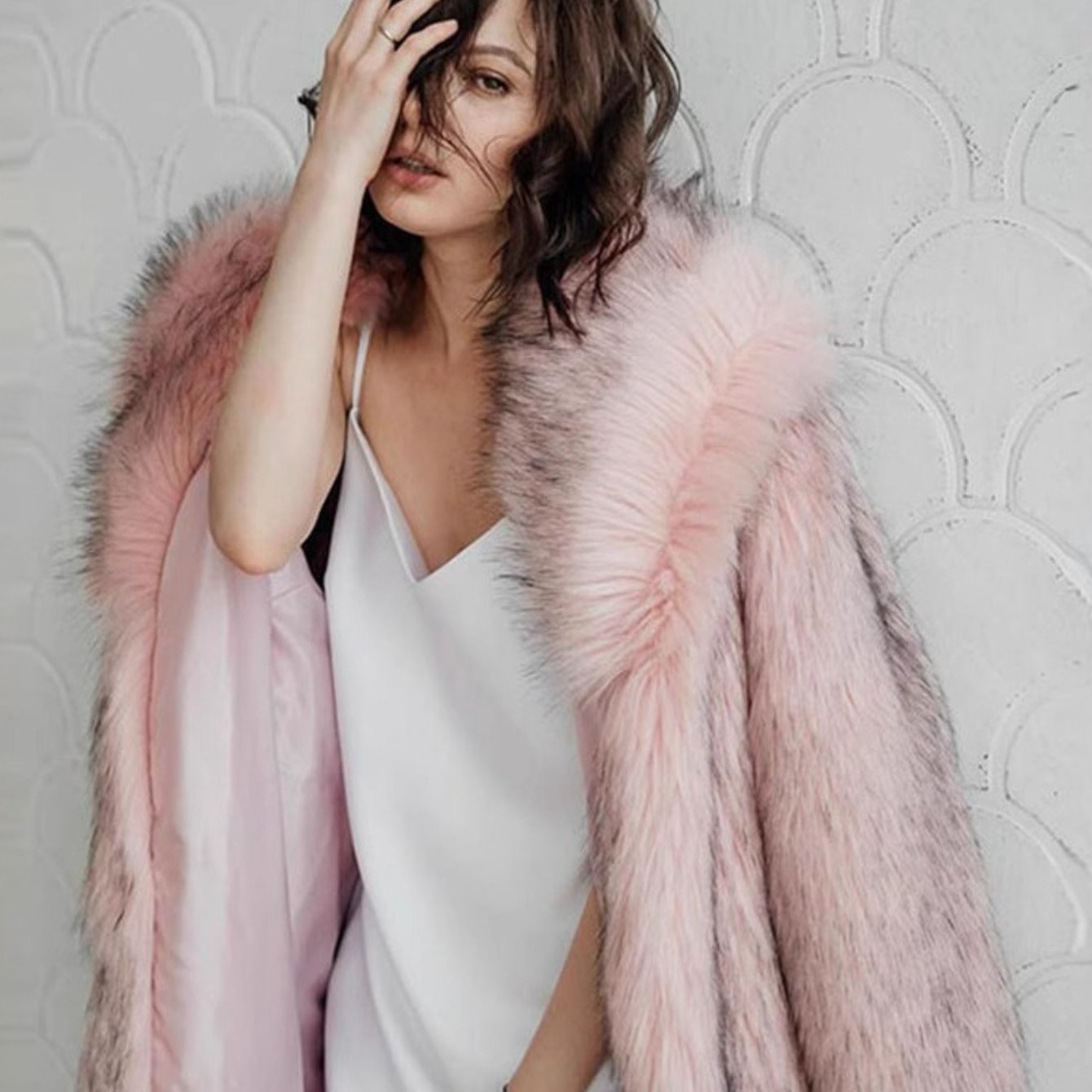 HERTALK Women'S Winter Coat Made of Plush Faux Fur, Warm Cardigan Outerwear