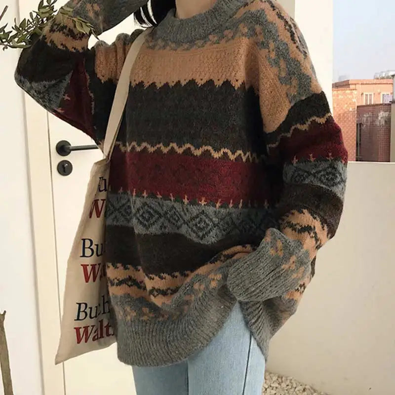 Vintage Sweaters Women Pullover Winter