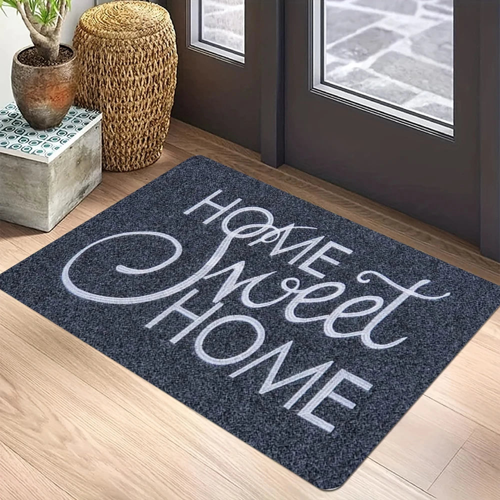 HOME SWEET HOME Handwritten Sweet Carpet Mat Heart Accent Non-Slip Rug Living Bedroom Indoor Home Decoration Durable Floor Mat