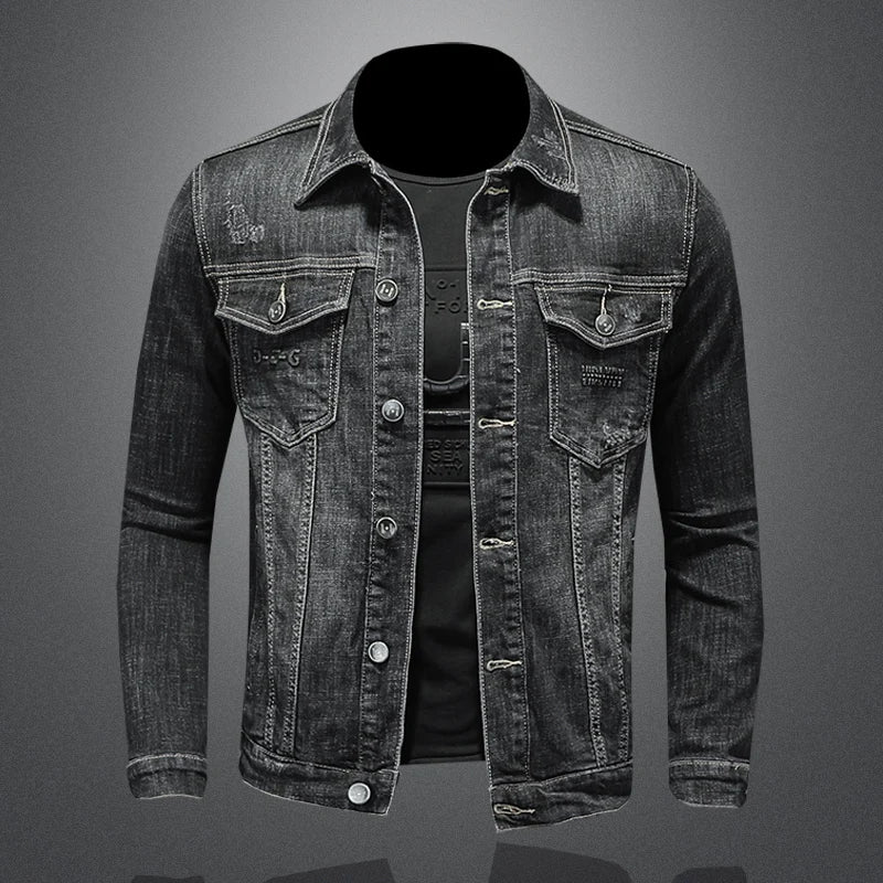 Autumn Winter Men Warm Denim Jacket Mens Retro Motorcycle Punk Streetwear Thick Coats Male Cotton Liner Cowboy Outwear 4XL