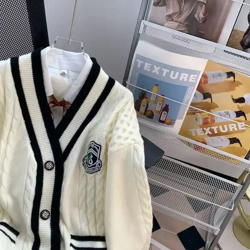 Winter Women Sweater Knitted Cardigan Oversize Girls Sweater Woman Cashmere Pullover Tops Long Sleeve Maxi Vintage Y2k Thick