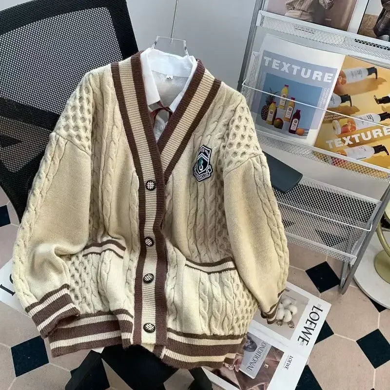 Winter Women Sweater Knitted Cardigan Oversize Girls Sweater Woman Cashmere Pullover Tops Long Sleeve Maxi Vintage Y2k Thick