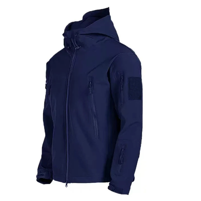 Men's Winter Autumn Softshell Fleece Jackets Waterproof Outdoor Fishing Hiking Hunting Thermal Camping Cargo Coats Warm M-5XL