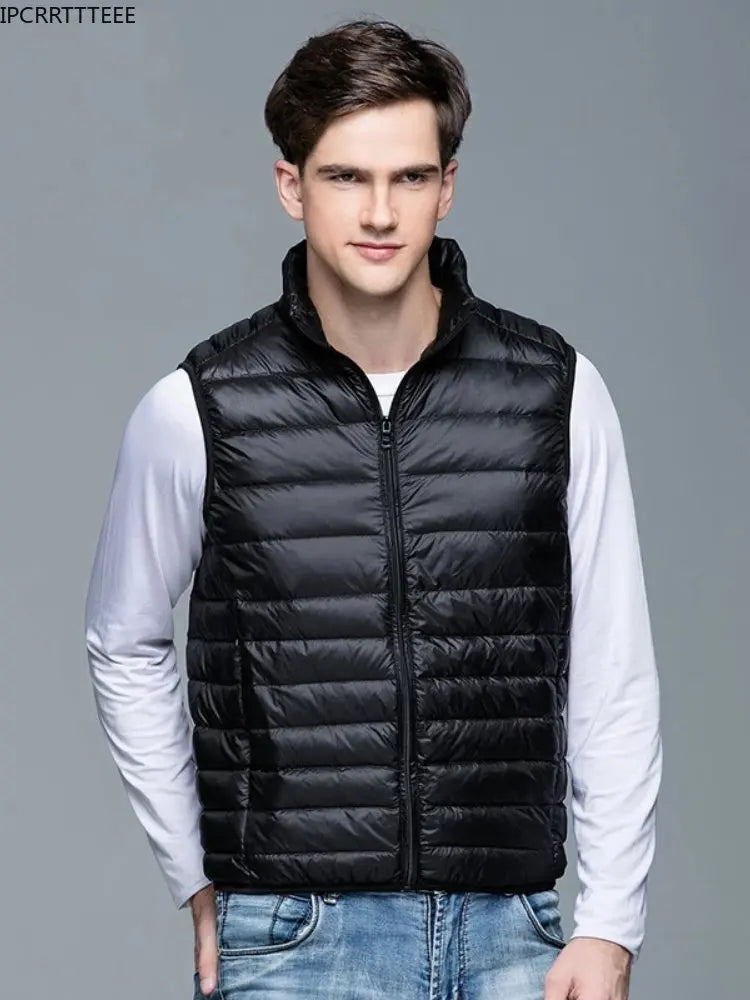 New Men Spring Autumn Down Vest Jackets