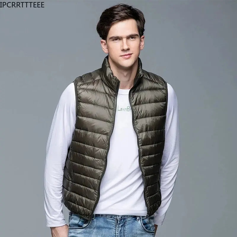New Men Spring Autumn Down Vest Jackets