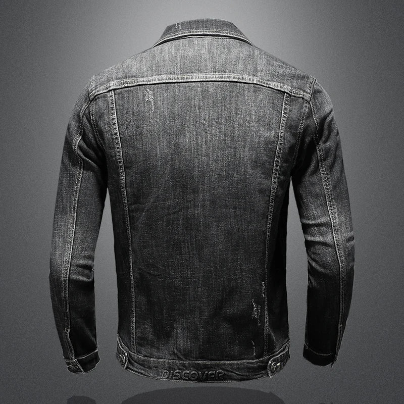 Autumn Winter Men Warm Denim Jacket Mens Retro Motorcycle Punk Streetwear Thick Coats Male Cotton Liner Cowboy Outwear 4XL