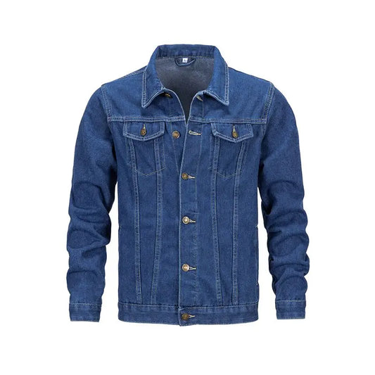 Men's Denim Jackets Autumn American Retro Washed Wear Resistant Distressed Tops Oversized Lapel Multicolor Coat