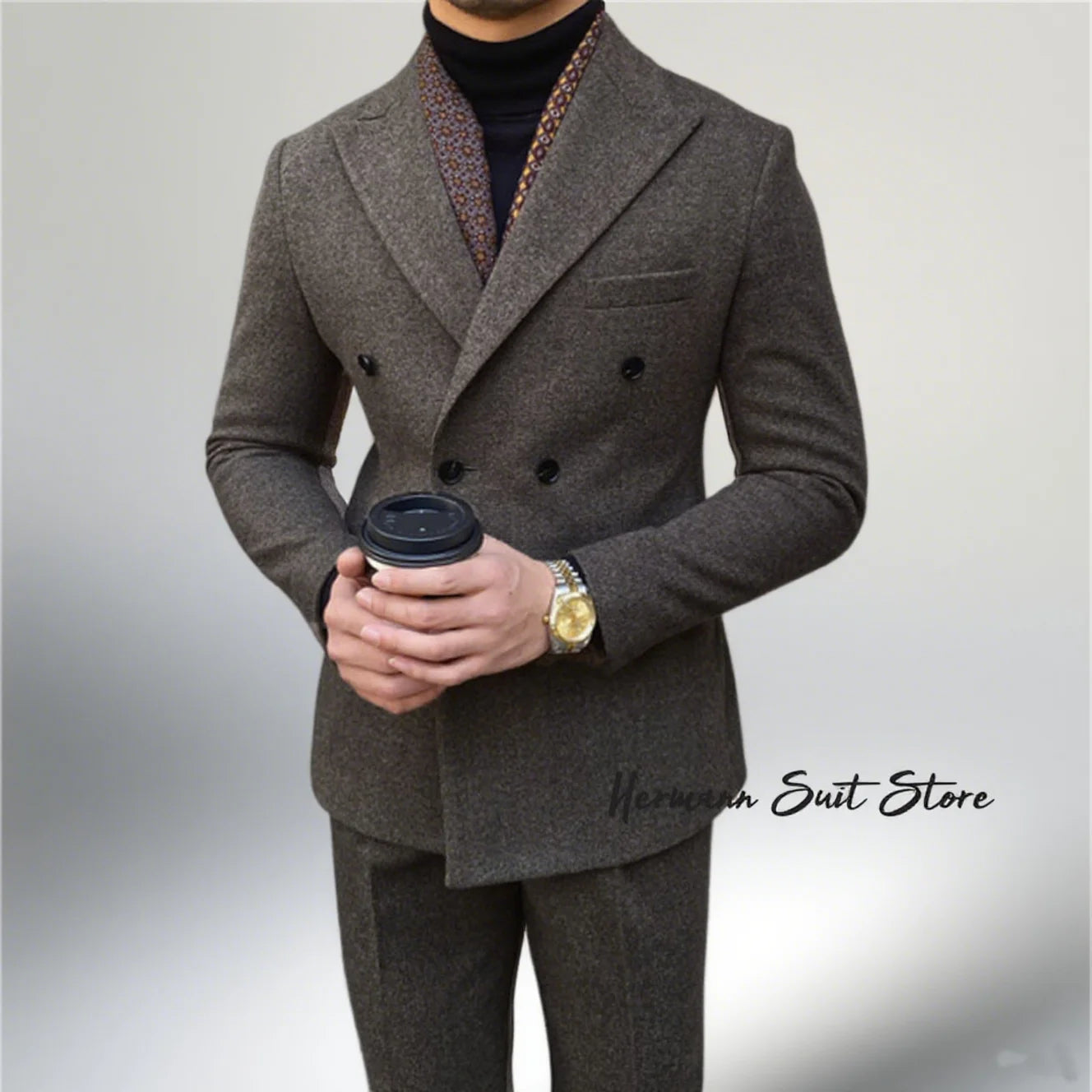 Men's 2 piece suit set（Jacket+Pants) Fashion Casual Man Suit Set Man Business suit set