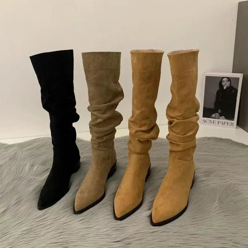 Women Knee High Boots Autumn Winter Female Shoes Fashion