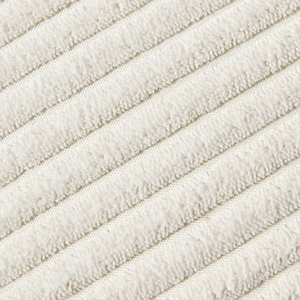 Corduroy Striped Cushion Cover with Pom Pom Solid Boho Throw Pillow Case Decorative Pillows for Sofa Bed Beige Lumbar Cushion