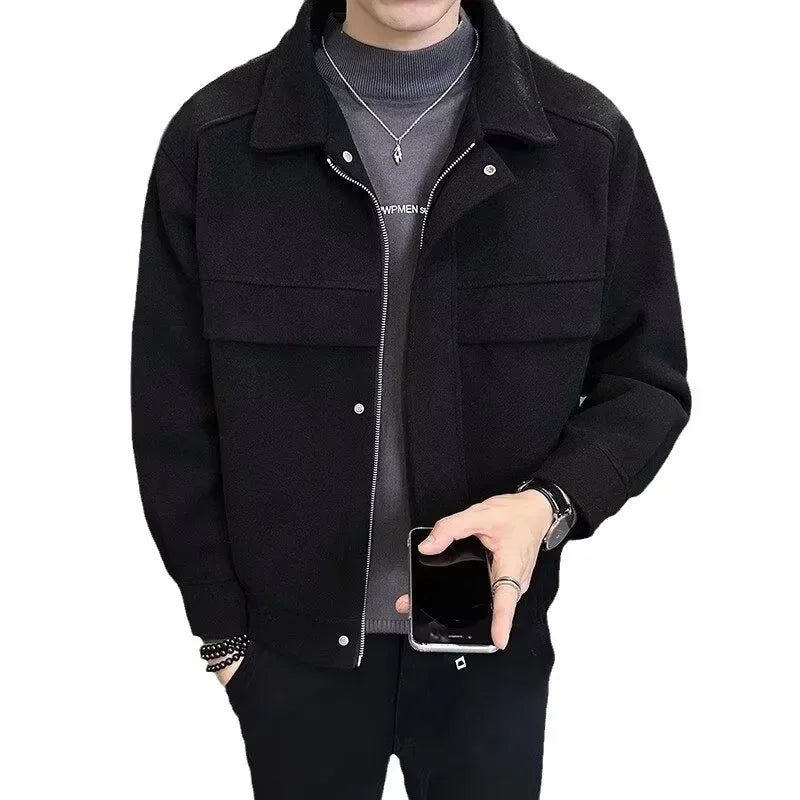 Men's Autumn Winter  New Jacket Casual Style Loose Fit Sweater Coat
