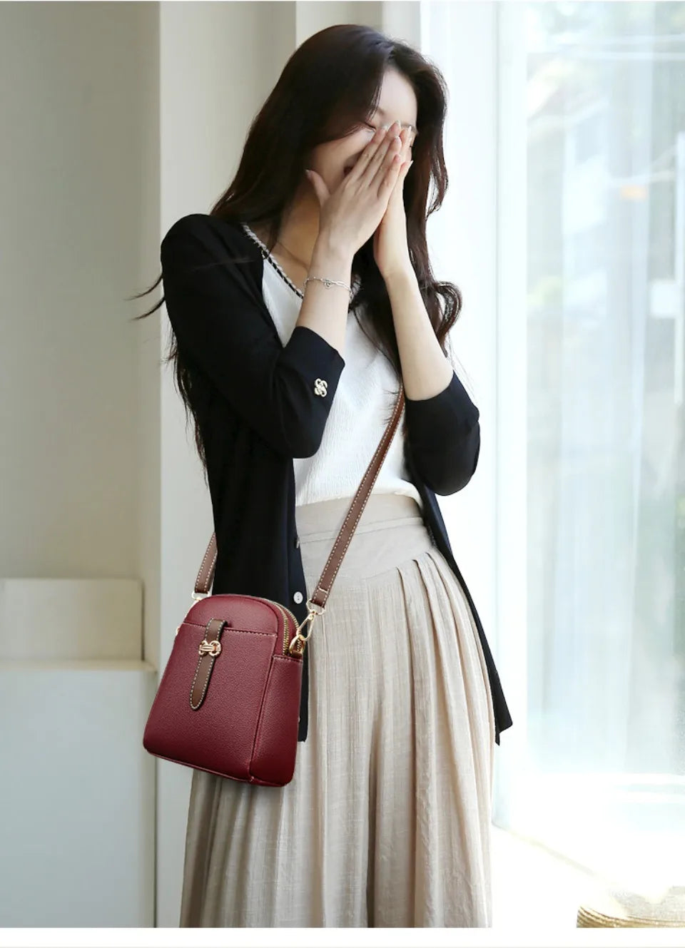Woman Luxury Purses and Handbags Designer Soft Leather Shoulder Crossbody Bags for Women 2025 Ladies Messenger Bag Sac A Main