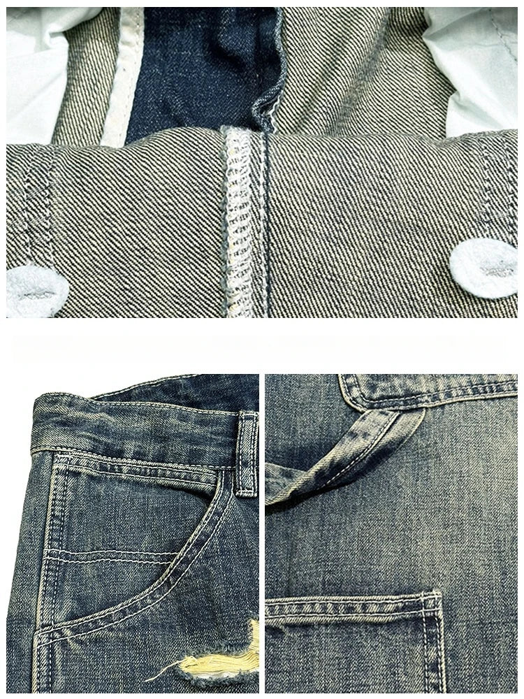 Men'S Clothing Streetwear Denim Cargo Men Pants Harajuku Trousers