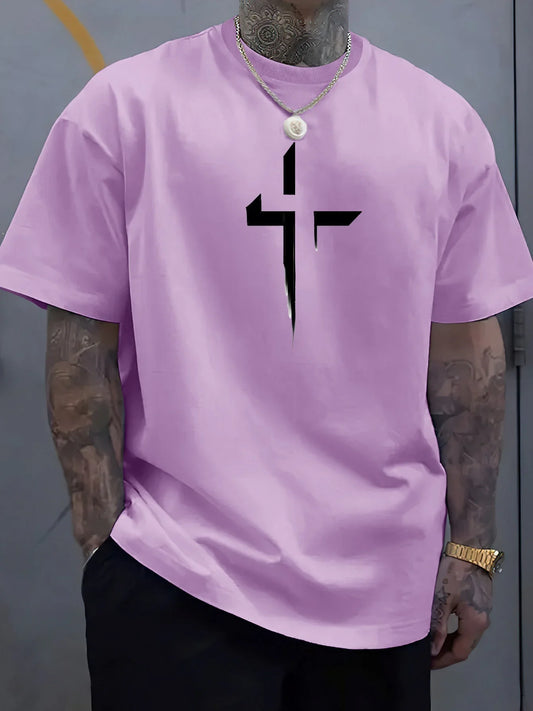 Summer men's  casual comfortable round neck short sleeved T-shirt