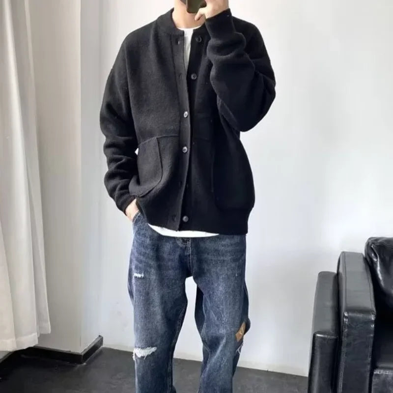 Autumn Winter New Style Men's Knitted Cardigan Sweater Casual