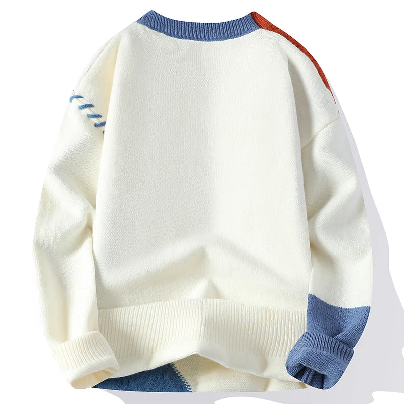 2025 Autumn Men's wool pullovers Men's fashion Sweater Round neck mens Thicken Warm Men Knitted Sweater full size M-3XL