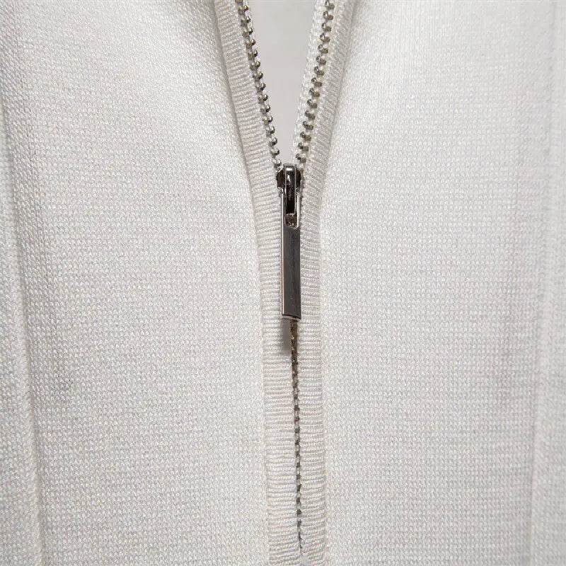 New men's business casual short-sleeved fashion trend knitted POLO shirt with lapel and half-zip pullover design.